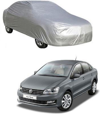 Furious3D Car Cover For Volkswagen Vento (Without Mirror Pockets)(Silver)