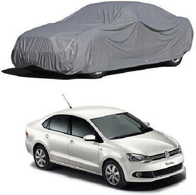 Furious3D Car Cover For Volkswagen Vento (Without Mirror Pockets)(Grey)