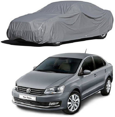 Furious3D Car Cover For Volkswagen Vento (Without Mirror Pockets)(Grey)