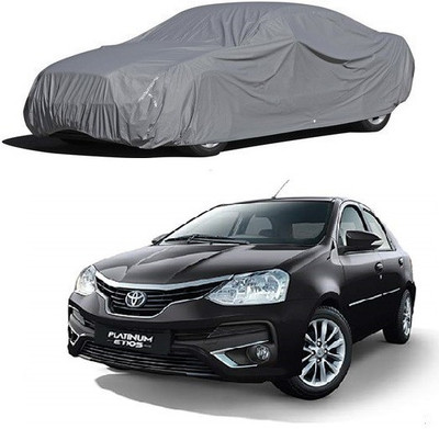 Furious3D Car Cover For Toyota Etios (Without Mirror Pockets)(Grey)