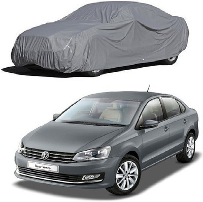 Furious3D Car Cover For Volkswagen Vento (Without Mirror Pockets)(Grey)