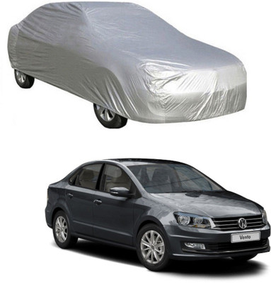 Furious3D Car Cover For Volkswagen Vento (Without Mirror Pockets)(Silver)
