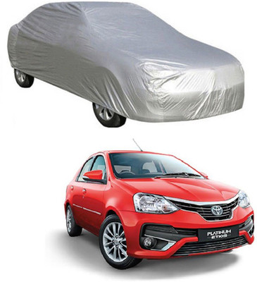 Furious3D Car Cover For Toyota Etios (Without Mirror Pockets)(Silver)