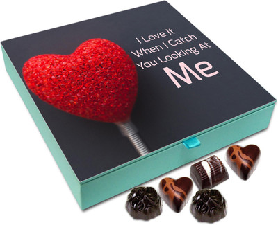 

Chocholik Gift Box -I Love It When I Catch You Looking At Me - 9pc Truffles(108 g)