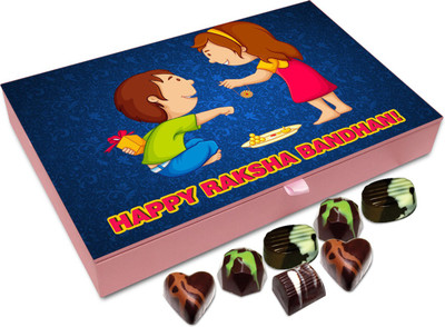 Chocholik Rakhi Gift Box - Happy Raksha Bandhan - 12pc Truffles(144 g)