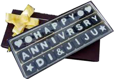 

Swankit's Happy Anniversary Message Box (Customizable) Bars(150 g)