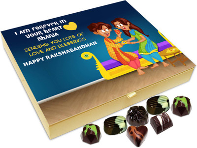 

Chocholik Rakhi Gift Box – Forever in Your Heart - 20pc Truffles(240 g)