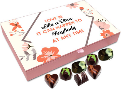 

Chocholik Gift Box - Love Is Like a Virus - 12pc Truffles(144 g)