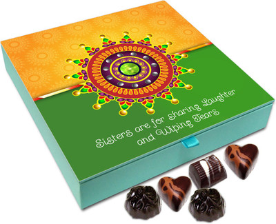 

Chocholik Rakhi Gift Box -Sister Sharing Laughter and Tears - 9pc Truffles(108 g)