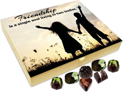 

Chocholik Friendship Gift - Friendship Is A Single Soul Living In Two Bodies - 20 Pc Truffles(240 g)