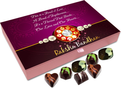 

Chocholik Rakhi Gift Box – Bond of Togetherness - 12pc Truffles(144 g)