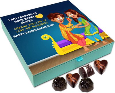 

Chocholik Rakhi Gift Box – Forever in Your Heart - 9pc Truffles(108 g)