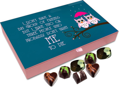

Chocholik Friendship Gift - I Don�t Have A Big Group Of Friends - 12 Pc Truffles(144 g)