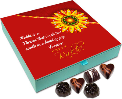 

Chocholik Rakhi Gift Box -Rakhi is Thread - 9pc Truffles(108 g)