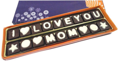 

Swankit's Chocolates With I Love You Mom Message Box (Customizable) Bars(100 g)