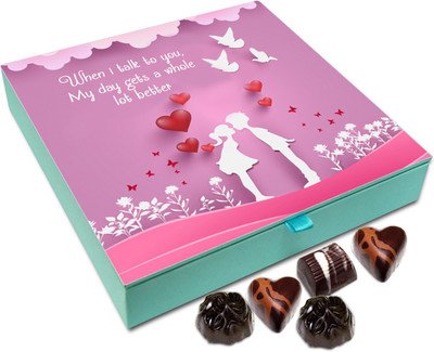 

Chocholik Gift Box - When i talk to you, my day gets a whole lot better - 9pc Truffles(108 g)