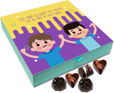 

Chocholik Friendship Gift - You Think I'm Crazy - 9 Pc Truffles(108 g)