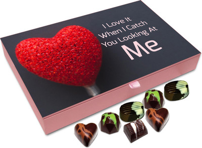 

Chocholik Gift Box -I Love It When I Catch You Looking At Me - 12pc Truffles(144 g)