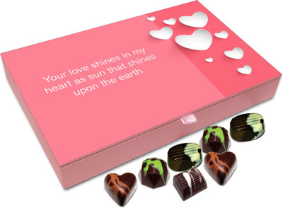 

Chocholik Gift Box -Your Love Shines In My Heart - 12pc Truffles(144 g)