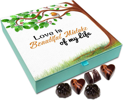 

Chocholik Gift Box - Love Is Beautiful Mistake of My Life - 9pc Truffles(108 g)