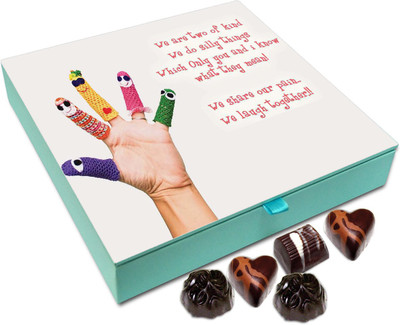 

Chocholik Friendship Gift - We Are Two Of Kind, We Do Silly Things - 9 Pc Truffles(108 g)