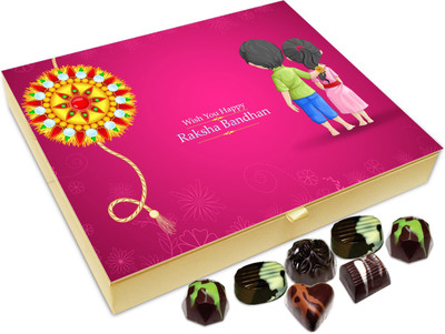 

Chocholik Rakhi Gift Box - Wish you Happy Raksha Bandhan - 20pc Truffles(240 g)