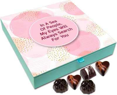 

Chocholik Gift Box - In a sea of people my eyes will always search for you - 9pc Truffles(108 g)