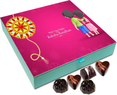 

Chocholik Rakhi Gift Box - Wish you Happy Raksha Bandhan - 9pc Truffles(108 g)
