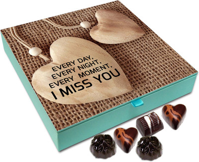 

Chocholik Gift Box - Every day, every night, every moment I miss you - 9pc Truffles(108 g)