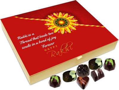 

Chocholik Rakhi Gift Box -Rakhi is Thread - 20pc Truffles(240 g)
