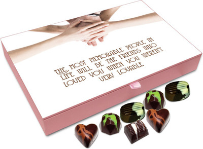 

Chocholik Friendship Gift - The Most Memorable People In Life Will Be The Friends - 12 Pc Truffles(144 g)
