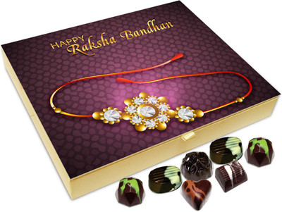 

Chocholik Rakhi Gift Box – Rakhsha Bandhan - 20pc Truffles(240 g)