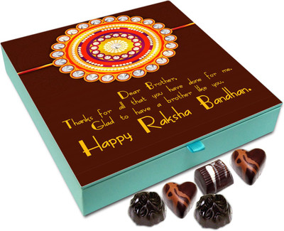 

Chocholik Rakhi Gift Box - Thanks for all that you have done for me. - 9pc Truffles(108 g)