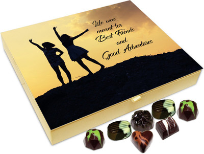 

Chocholik Friendship Gift - Life Was Meant For Best Friends And Good Adventures - 20 Pc Truffles(240 g)
