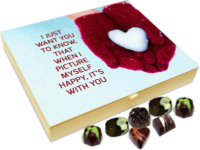 

Chocholik Gift Box - When i picture myself happy, it's with you - 20pc Truffles(240 g)