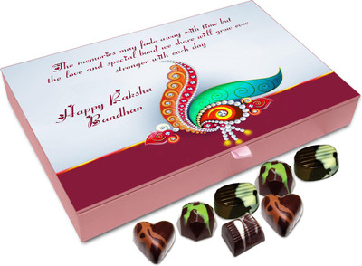 

Chocholik Rakhi Gift Box - The memories may fade away with time - 12pc Truffles(144 g)