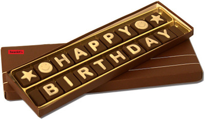 

Swankit's Chocolates With Happy Birthday Message Box Bars(100 g)