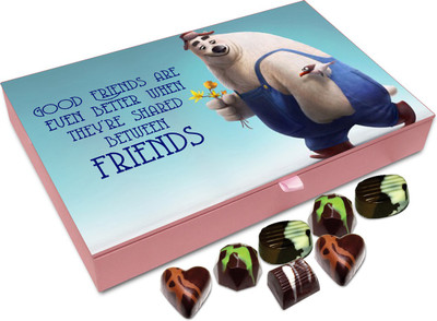 

Chocholik Friendship Gift - Good Friends Are Even Better When They�re Shared Between Friends - 12 Pc Truffles(144 g)