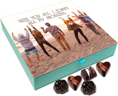

Chocholik Friendship Gift - With You All, I Forget All My Problems. - 9 Pc Truffles(108 g)