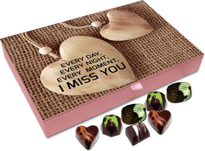 

Chocholik Gift Box - Every day, every night, every moment I miss you - 12pc Truffles(144 g)