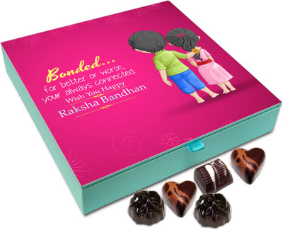 

Chocholik Rakhi Gift Box -Bonded Always Connected - 9pc Truffles(108 g)