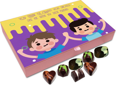

Chocholik Friendship Gift - You Think I'm Crazy - 12 Pc Truffles(144 g)
