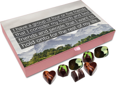 

Chocholik Friendship Gift - I Have A Group Of Four Or Five Friends - 12 Pc Truffles(144 g)