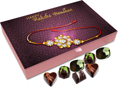 

Chocholik Rakhi Gift Box – Rakhsha Bandhan - 12pc Truffles(144 g)
