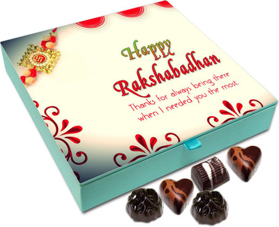 

Chocholik Rakhi Gift Box - Thanks for always being there when I needed you the most. - 9pc Truffles(108 g)