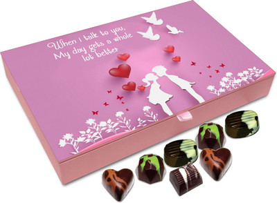 

Chocholik Gift Box - When i talk to you, my day gets a whole lot better - 12pc Truffles(144 g)