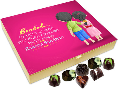 

Chocholik Rakhi Gift Box -Bonded Always Connected - 20pc Truffles(240 g)