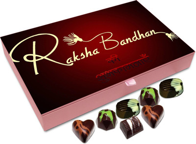

Chocholik Rakhi Gift Box - Raksha Bandhan ki Shubhkamnaye - 12pc Truffles(144 g)