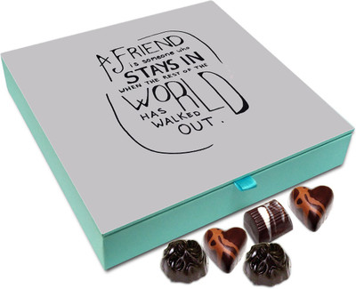 

Chocholik Friendship Gift - A Friend Is Someone Who Stays In - 9 Pc Truffles(108 g)