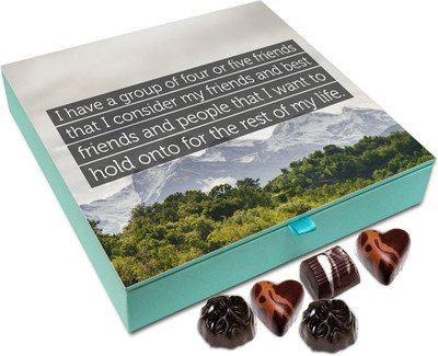 

Chocholik Friendship Gift - I Have A Group Of Four Or Five Friends - 9 Pc Truffles(108 g)
